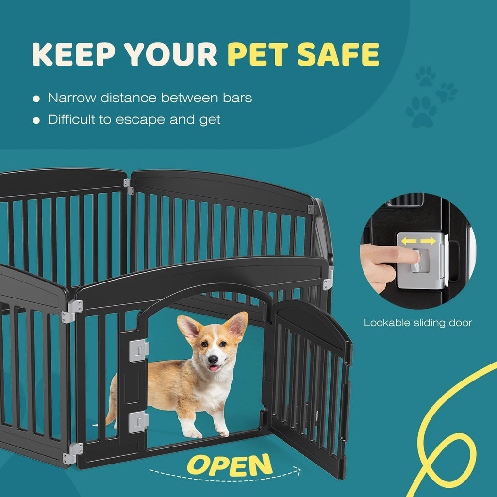 Plastic Dog Playpen, Expandable, Indoor-Outdoor, Foldable