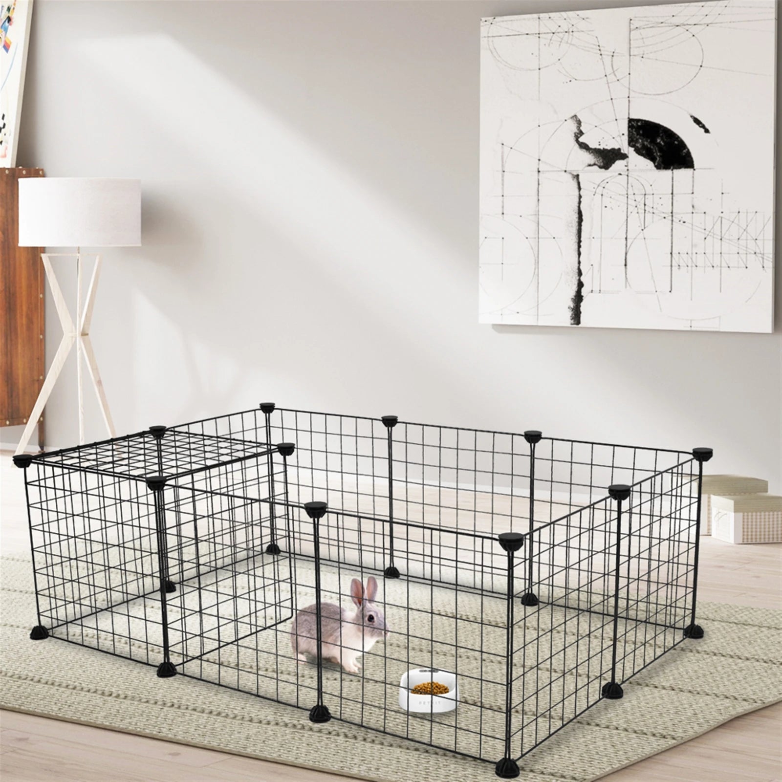Small Animal Playpen/Cage, Indoor, Portable, Metal