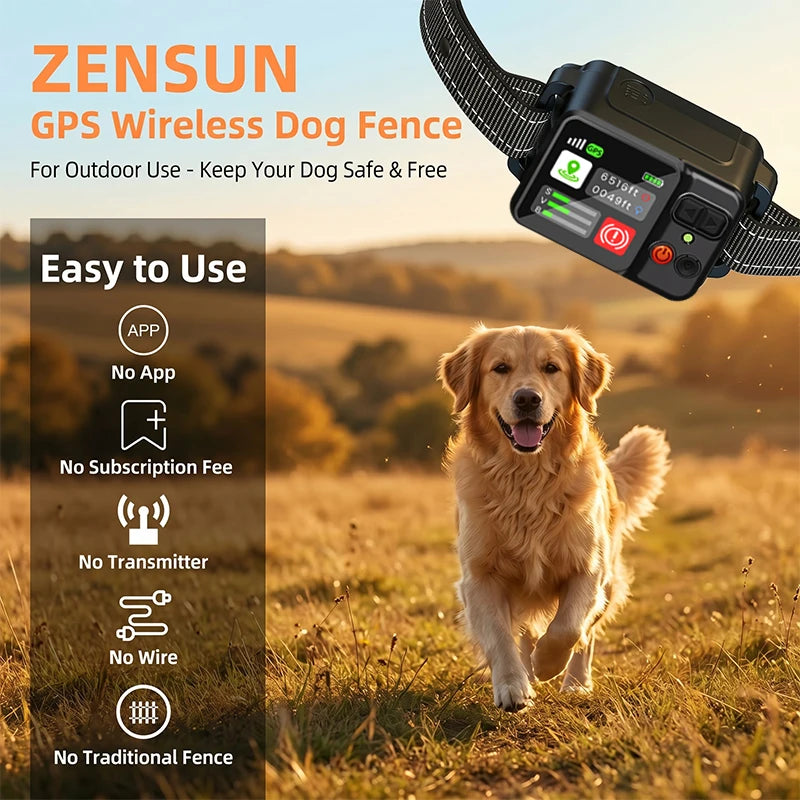 Outdoor GPS Electronic Fence, Waterproof, Wireless, 999 Radius