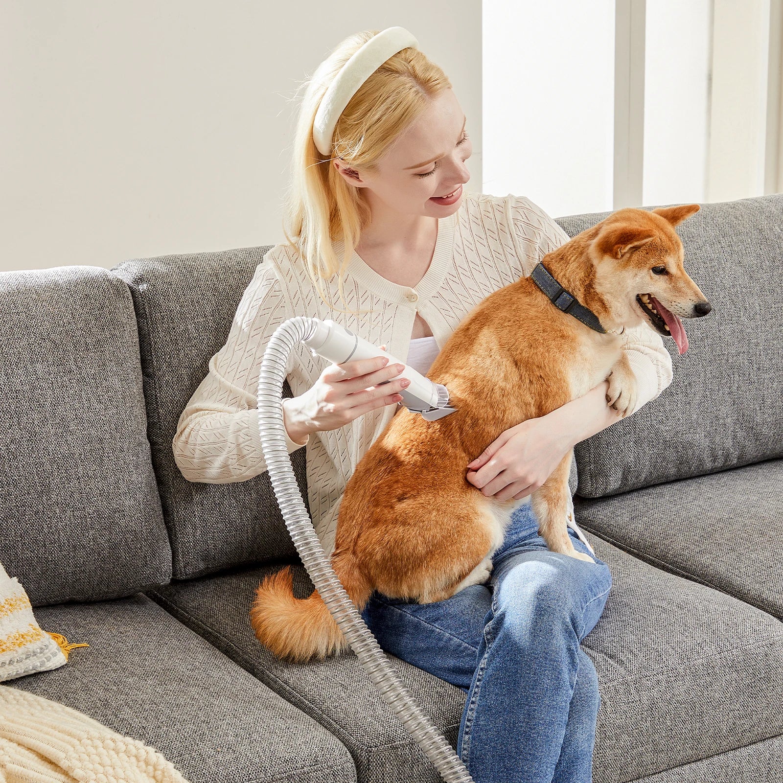 2.5L Pet Grooming Vacuum, 3 Modes, 5 Tools, Cordless