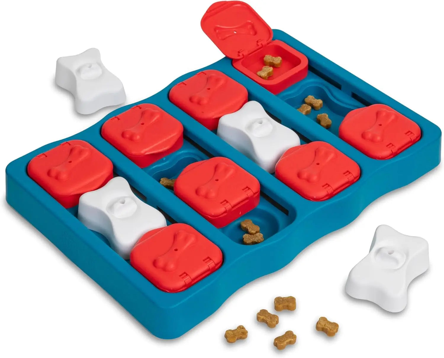 Dog Brick Interactive Treat Puzzle Toy for Mental Stimulation and Skill Development