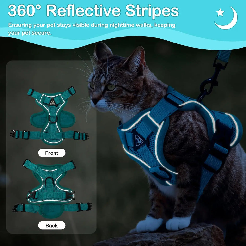 Cat Harness/Leash Set, Adjustable, Reflective