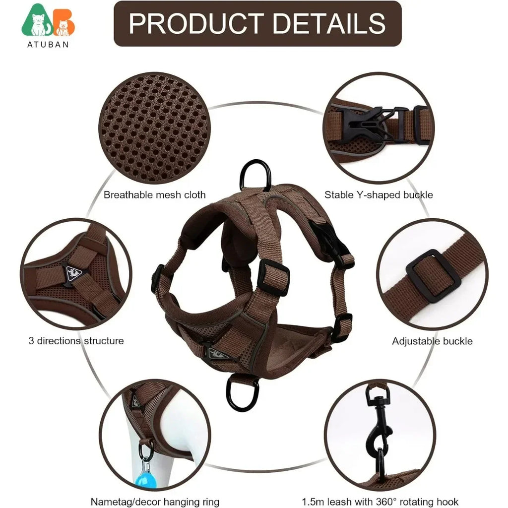 Cat Harness/Leash Set, Adjustable, Reflective
