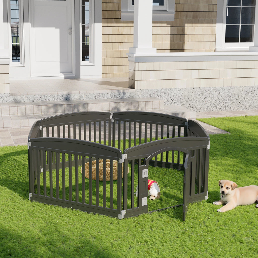 Plastic Dog Playpen, Expandable, Indoor-Outdoor, Foldable
