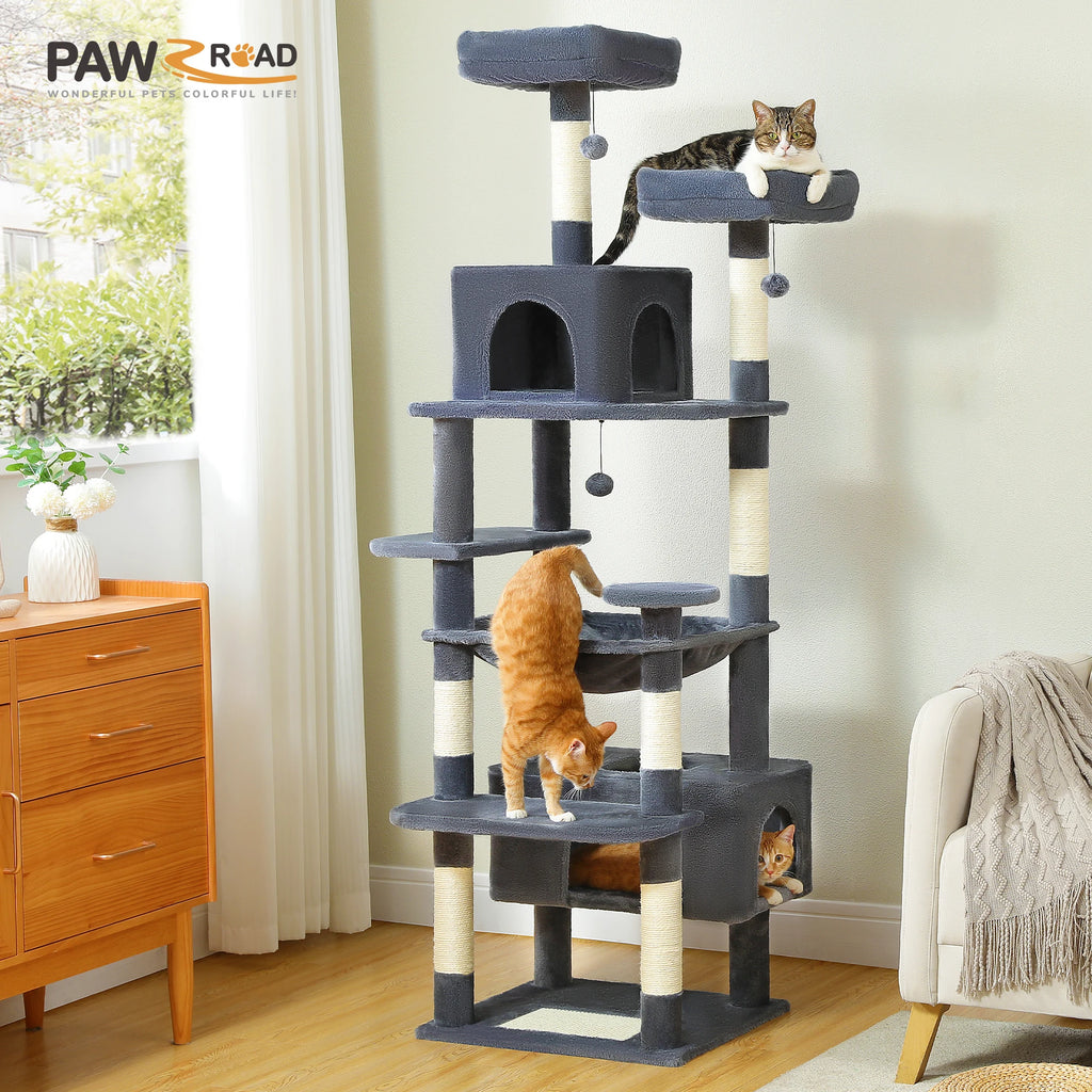 Large Cat Tree, Indoor, Scratching Posts, Perches, And Toys