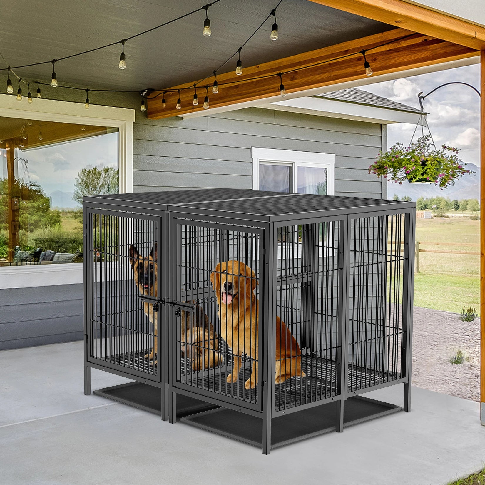 Heavy Duty Dog Crate: 52 Inch, Removable Divider
