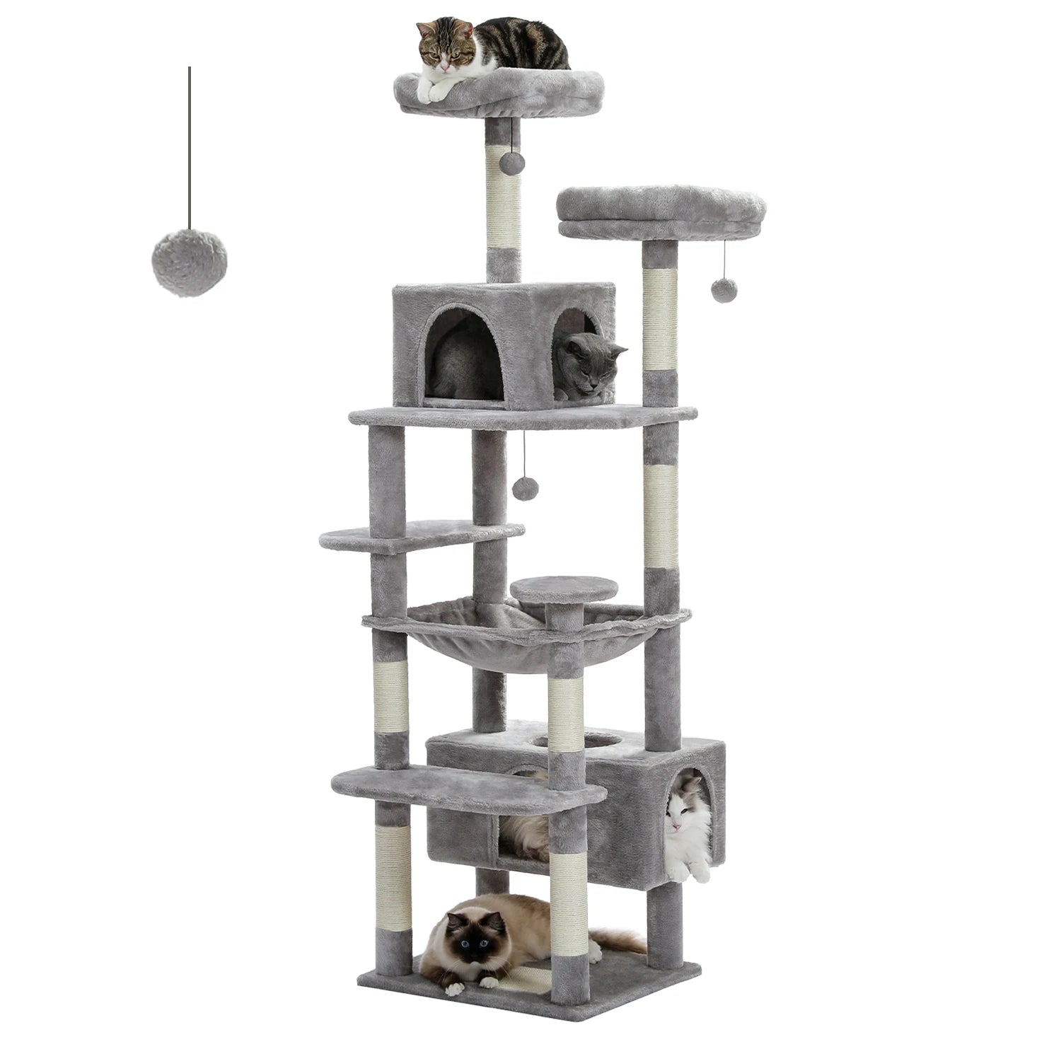 Large Cat Tree, Indoor, Scratching Posts, Perches, And Toys