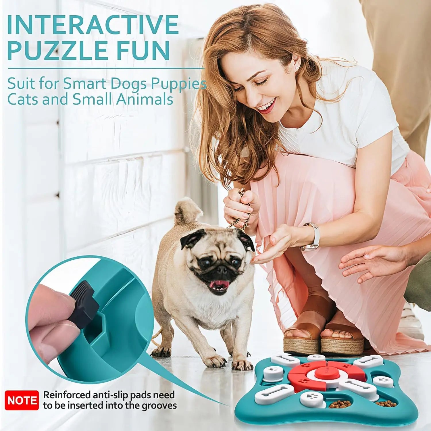 Dog Puzzle, Treat Dispensing, Enrichment, Stimulation, IQ Training