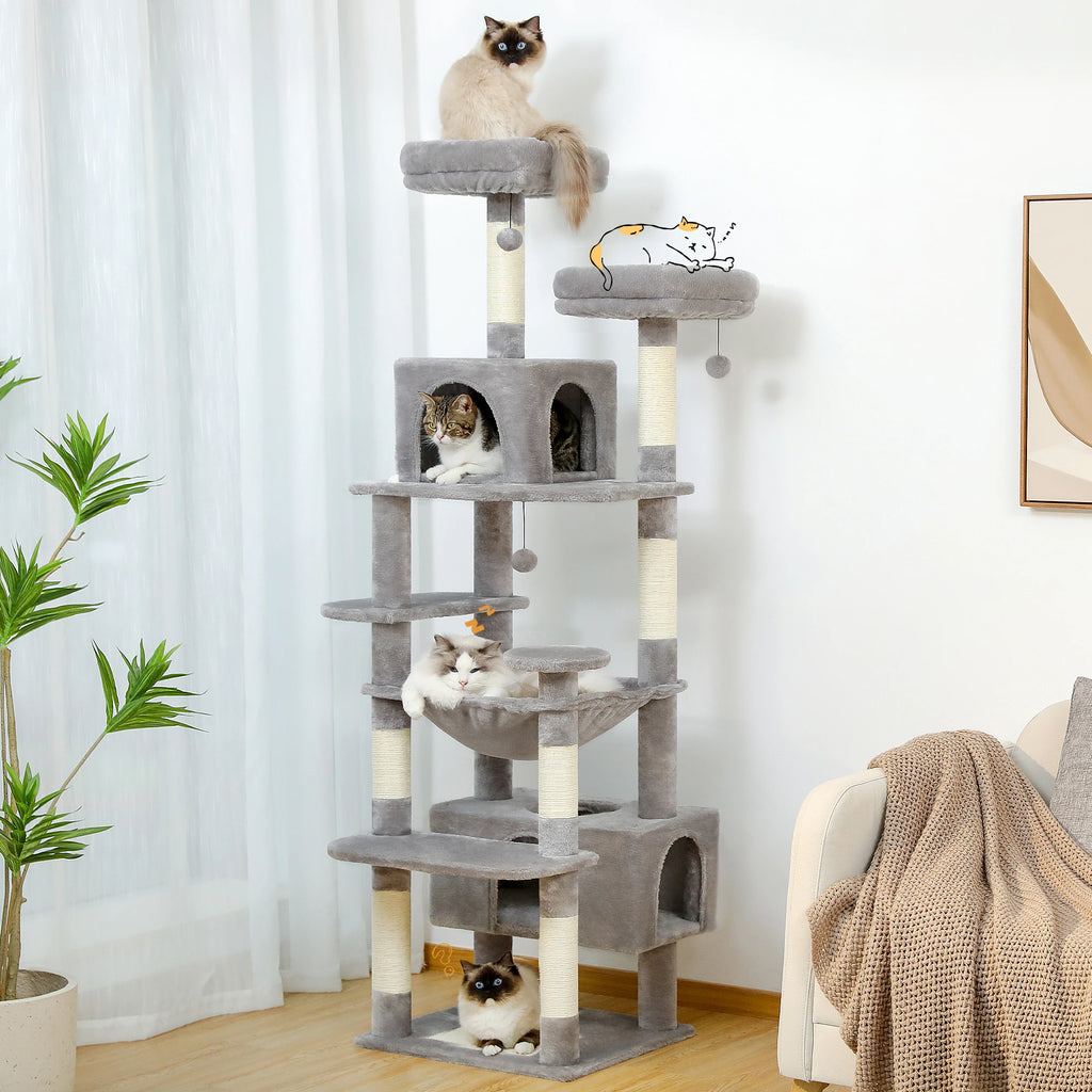 Large Cat Tree, Indoor, Scratching Posts, Perches, And Toys