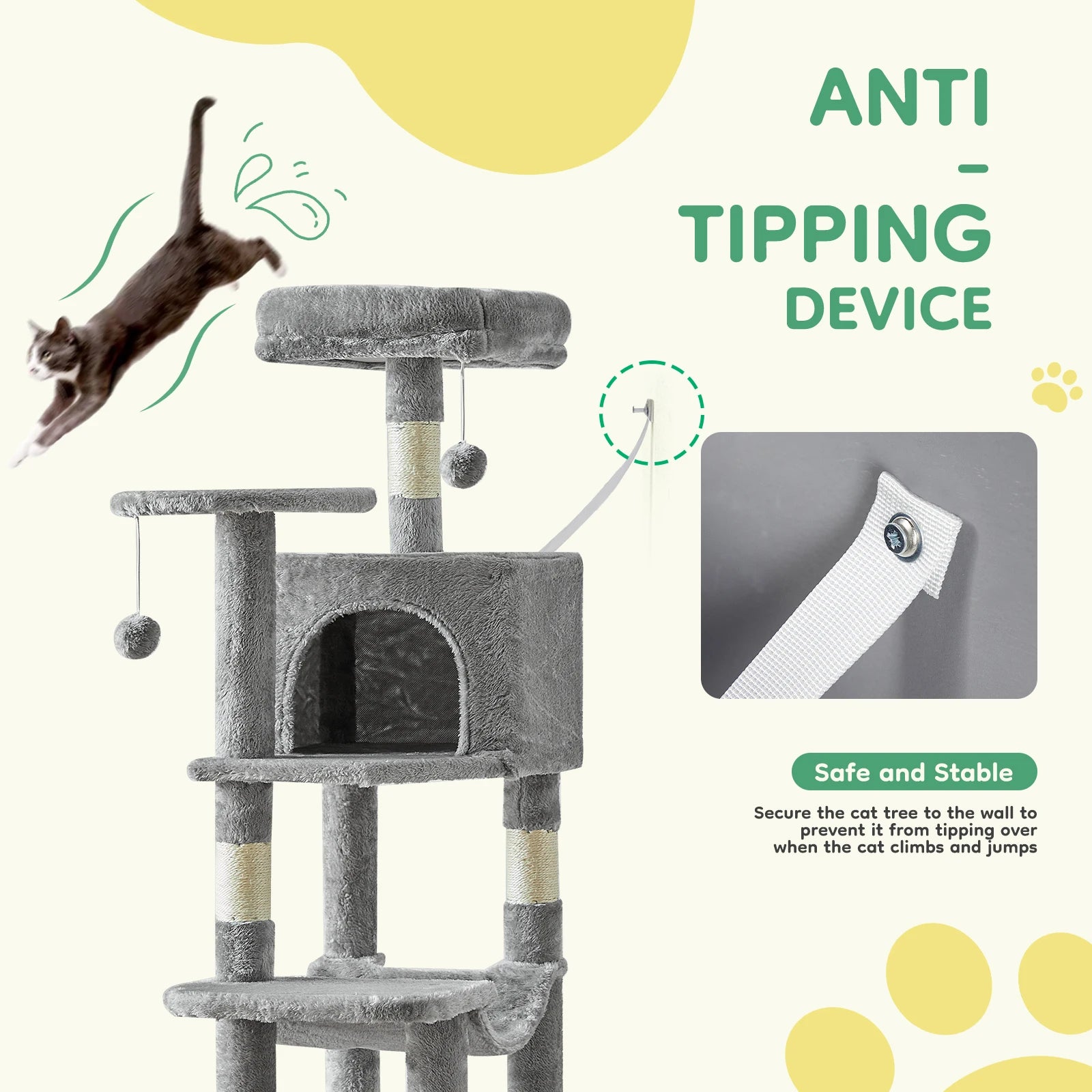 Cat Tree, Climbing Tower, Scratching Posts, Indoor