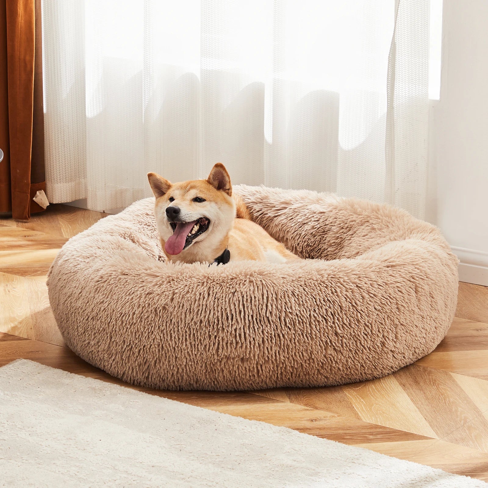 Calming Dog Bed, Medium to Large Dogs, Washable, Anti-Slip