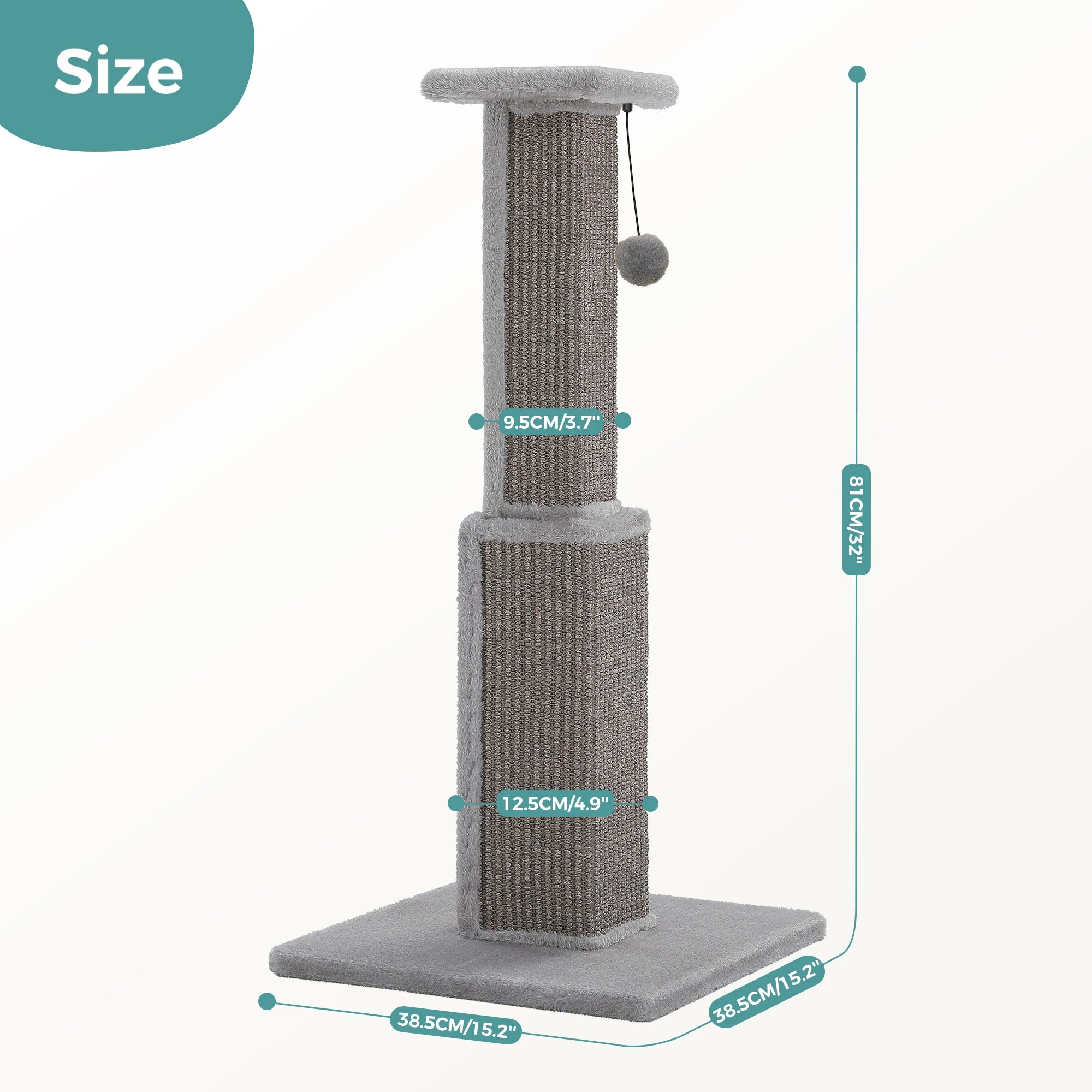 Cat Scratching Post for Cats, Dangling Ball, Cat Toy