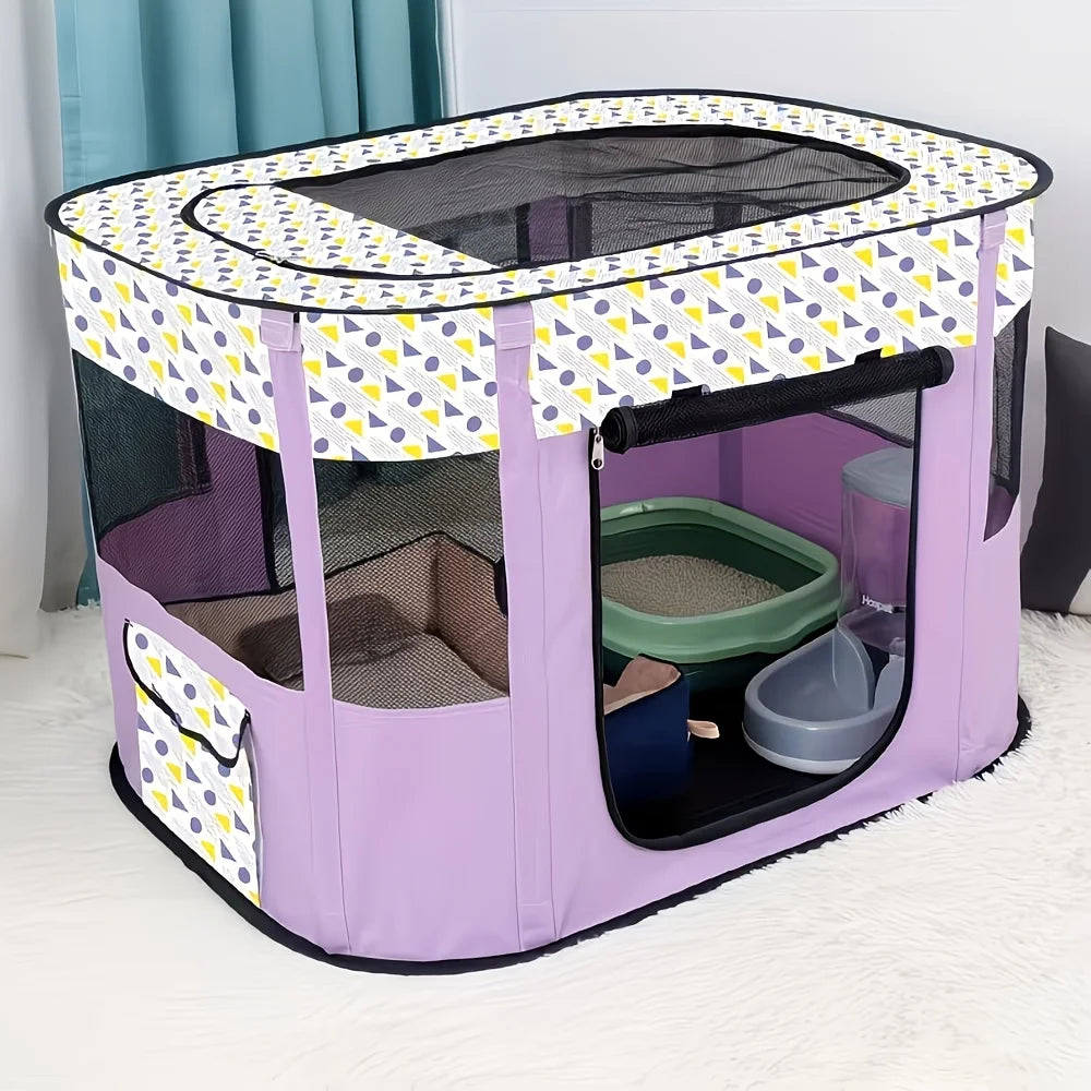 Pet Cage For Dogs & Cats, Playpen, Portable