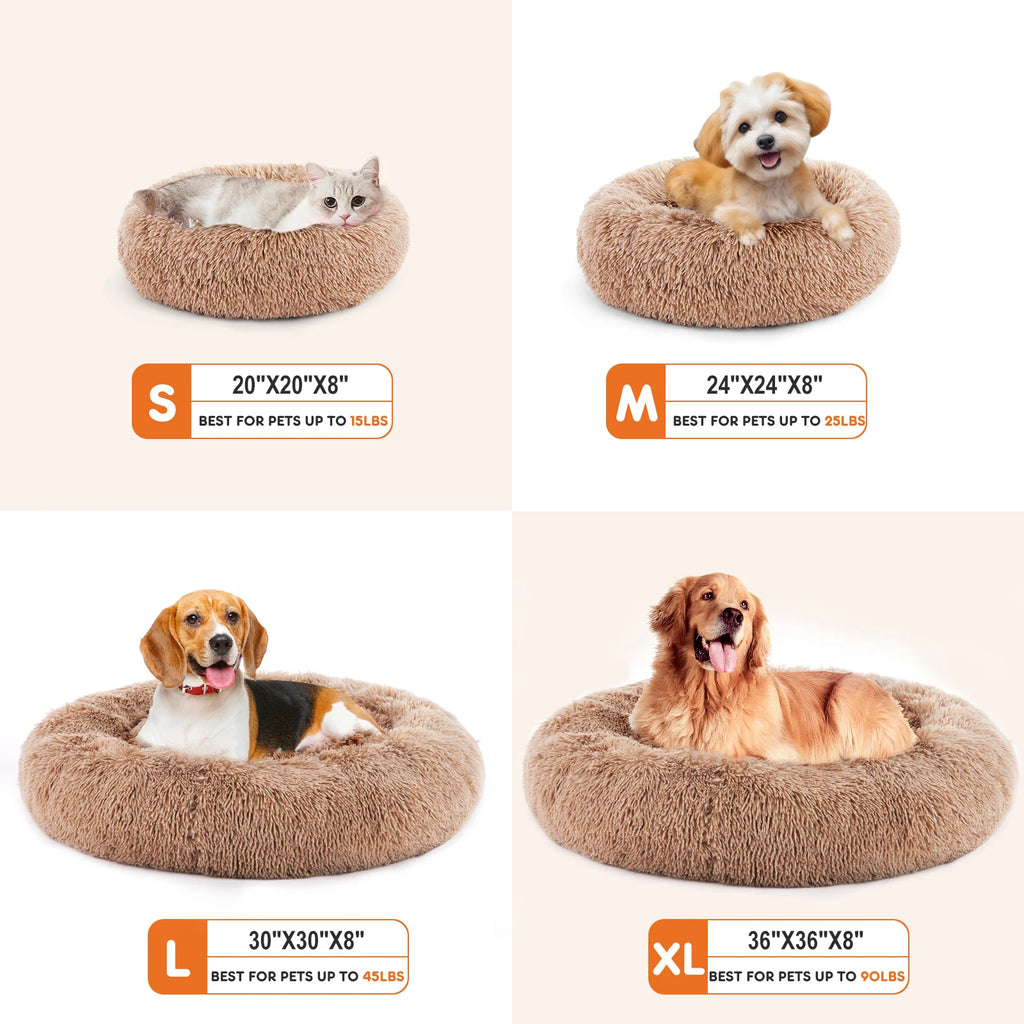 Calming Dog Bed, Medium to Large Dogs, Washable, Anti-Slip