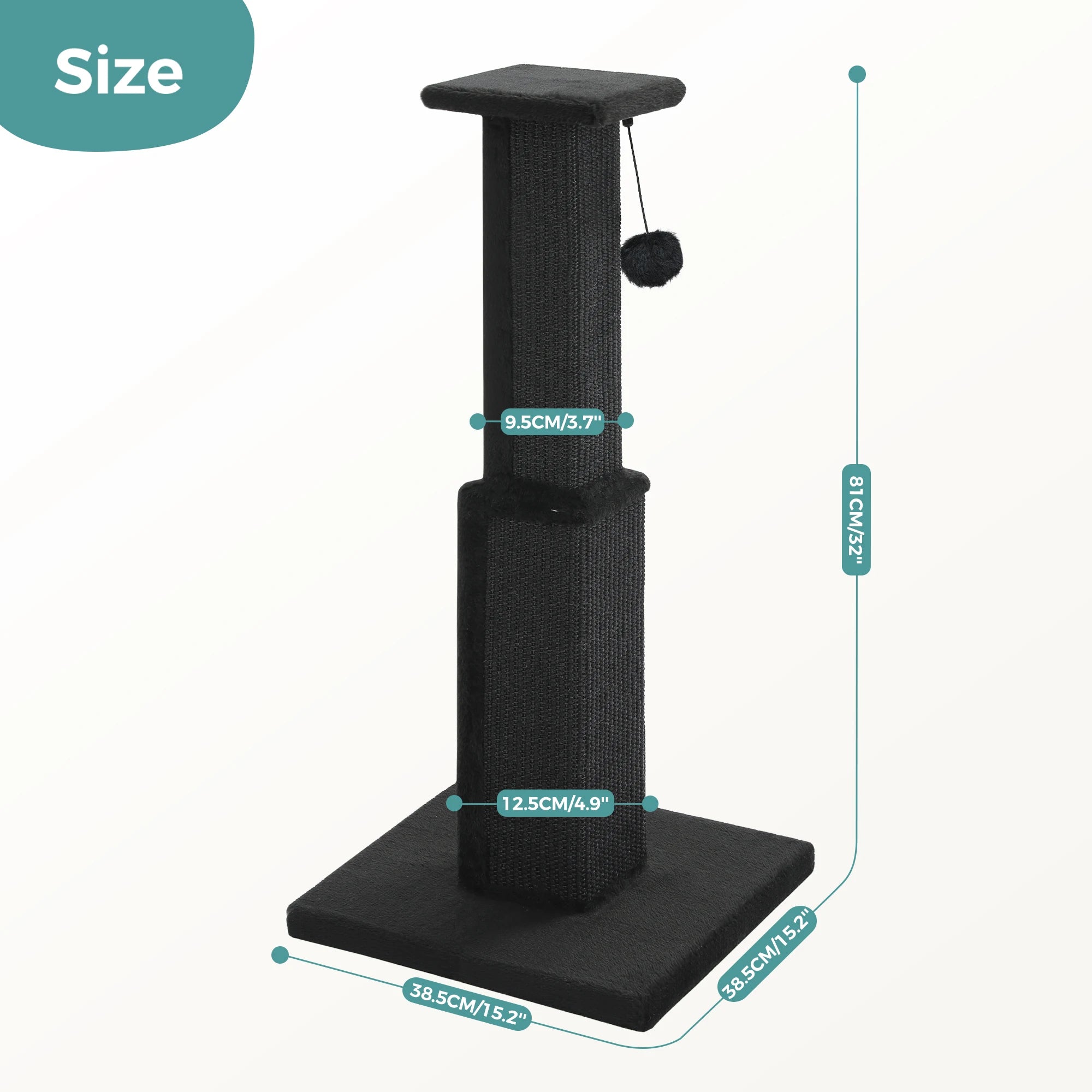 Cat Scratching Post for Cats, Dangling Ball, Cat Toy