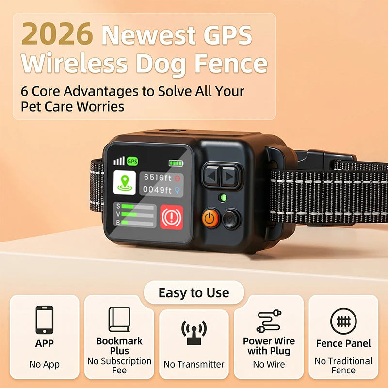 Outdoor GPS Electronic Fence, Waterproof, Wireless, 999 Radius