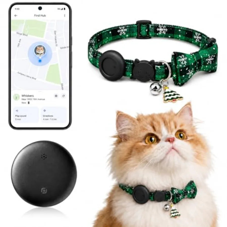 Android Cat Tracker GPS Collar, No Subscription, Waterproof