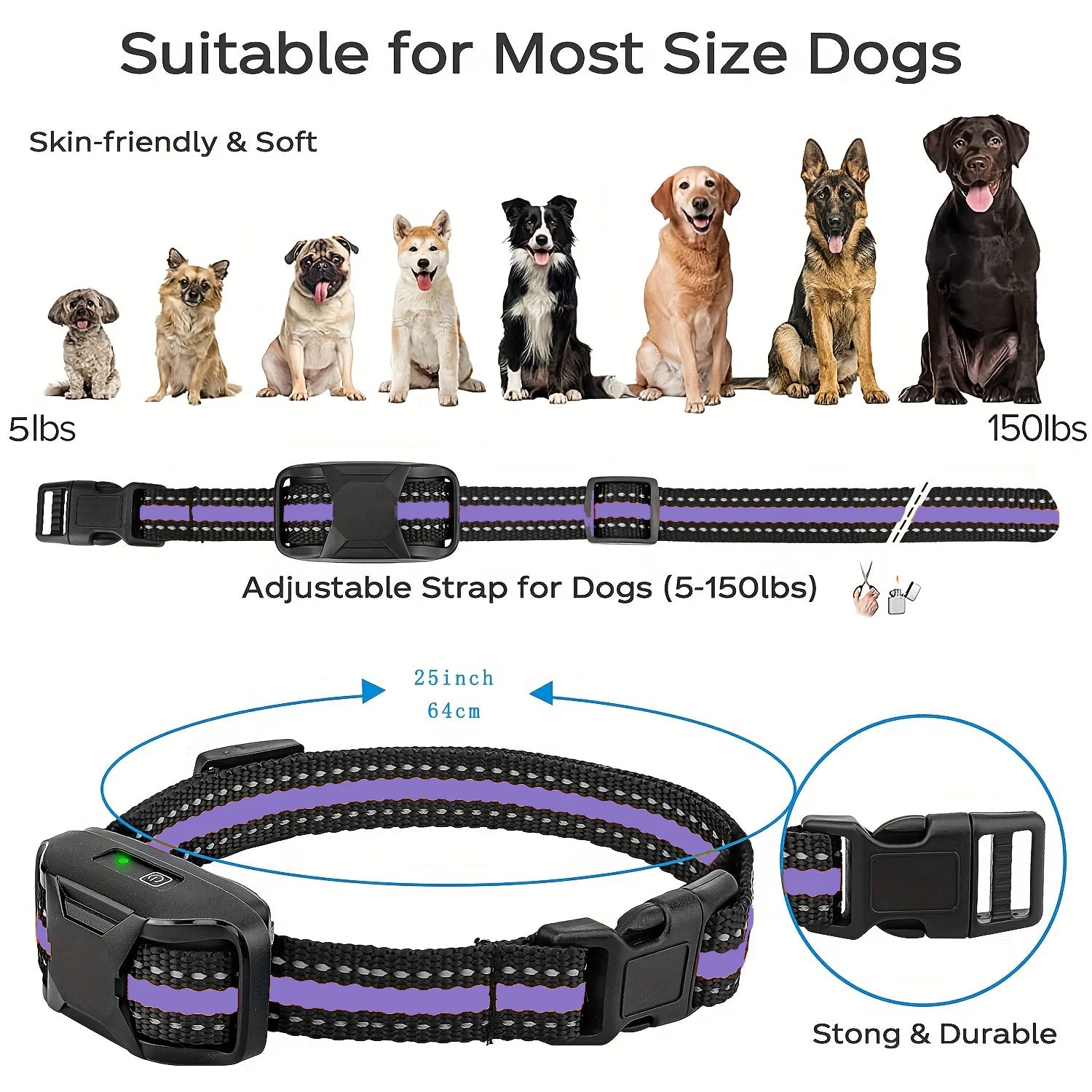Electric Dog Training Collar, Remote Control, Waterproof