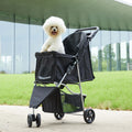 3 Wheel Foldable Pet Stroller For Small Dogs & Cats
