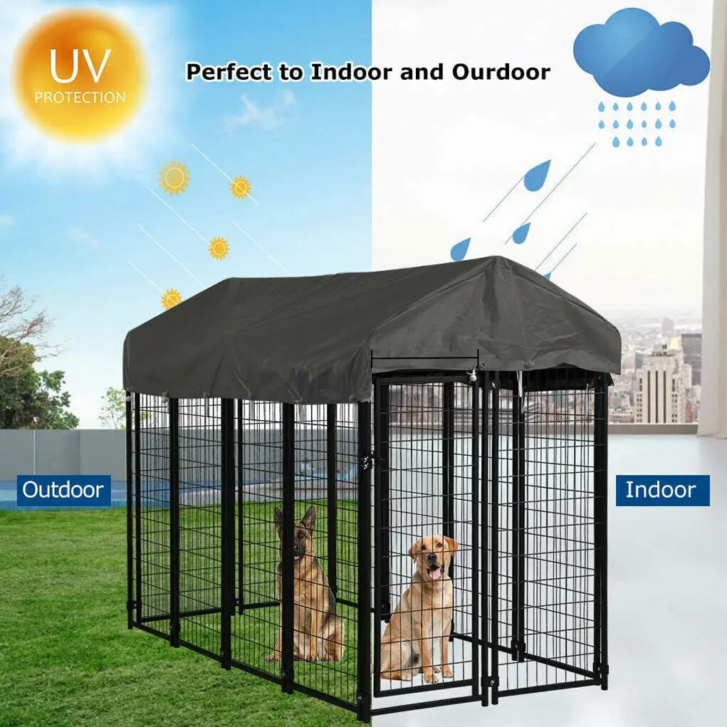 Large Dog Cage, Enclosure, Playpen With Roof, Outdoor Kennel