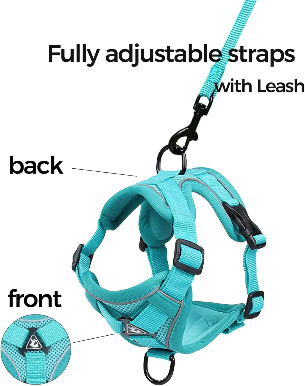 Cat Harness/Leash Set, Adjustable, Reflective