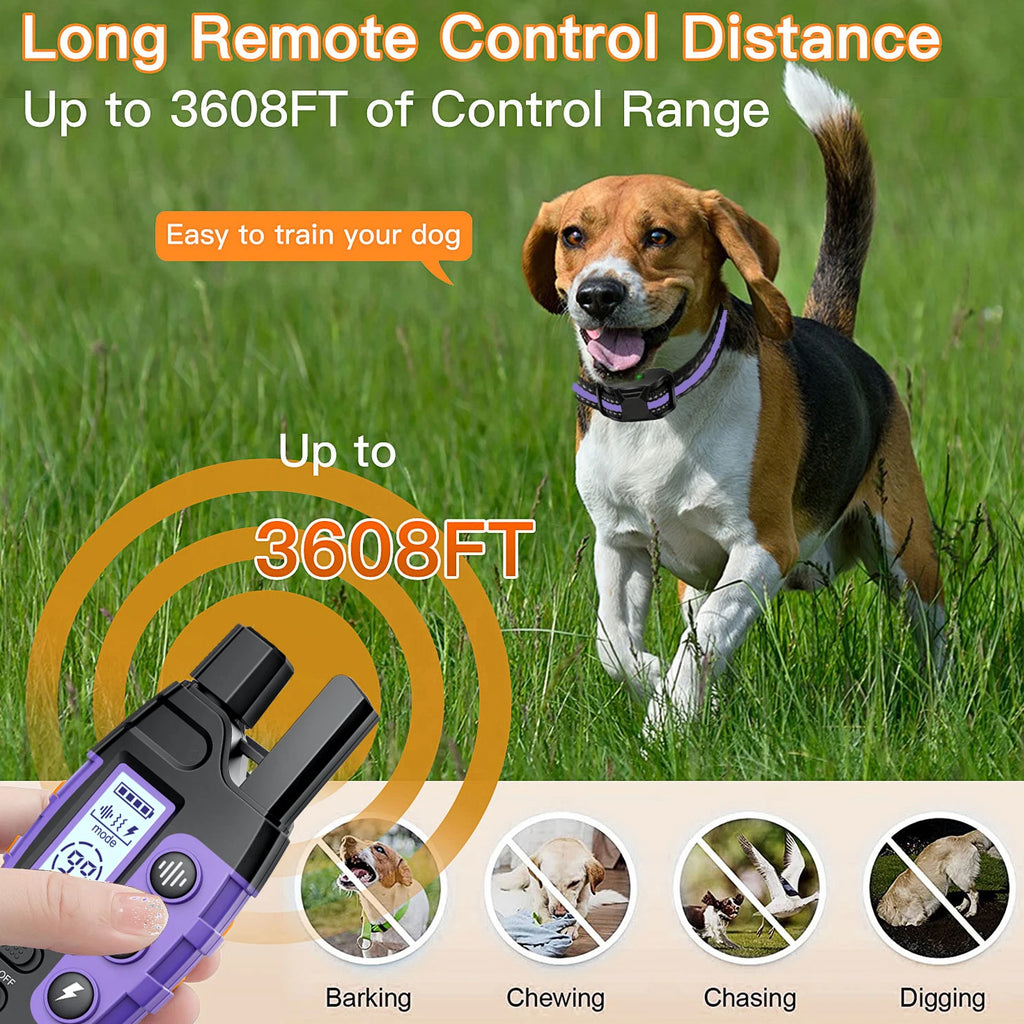 Electric Dog Training Collar, Remote Control, Waterproof