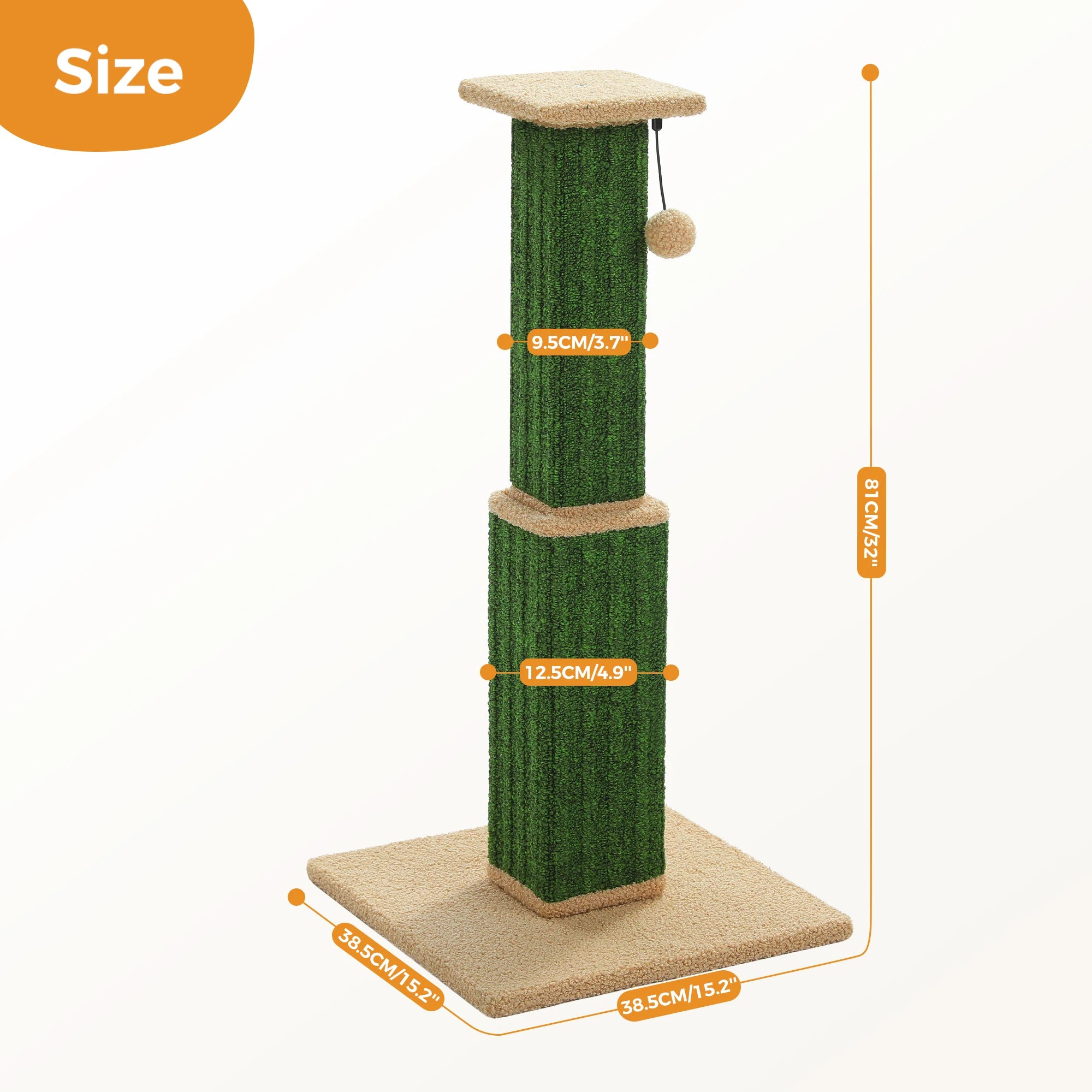 Cat Scratching Post for Cats, Dangling Ball, Cat Toy