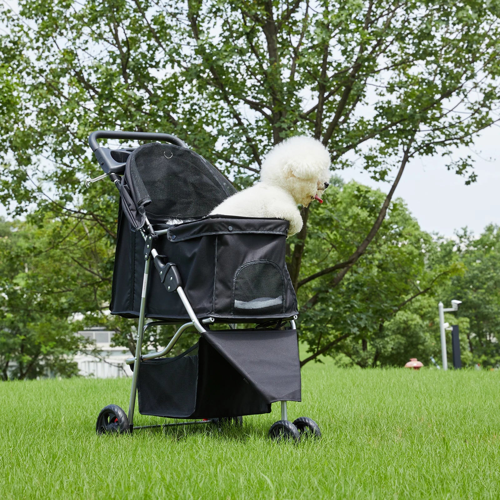 3 Wheel Foldable Pet Stroller For Small Dogs & Cats