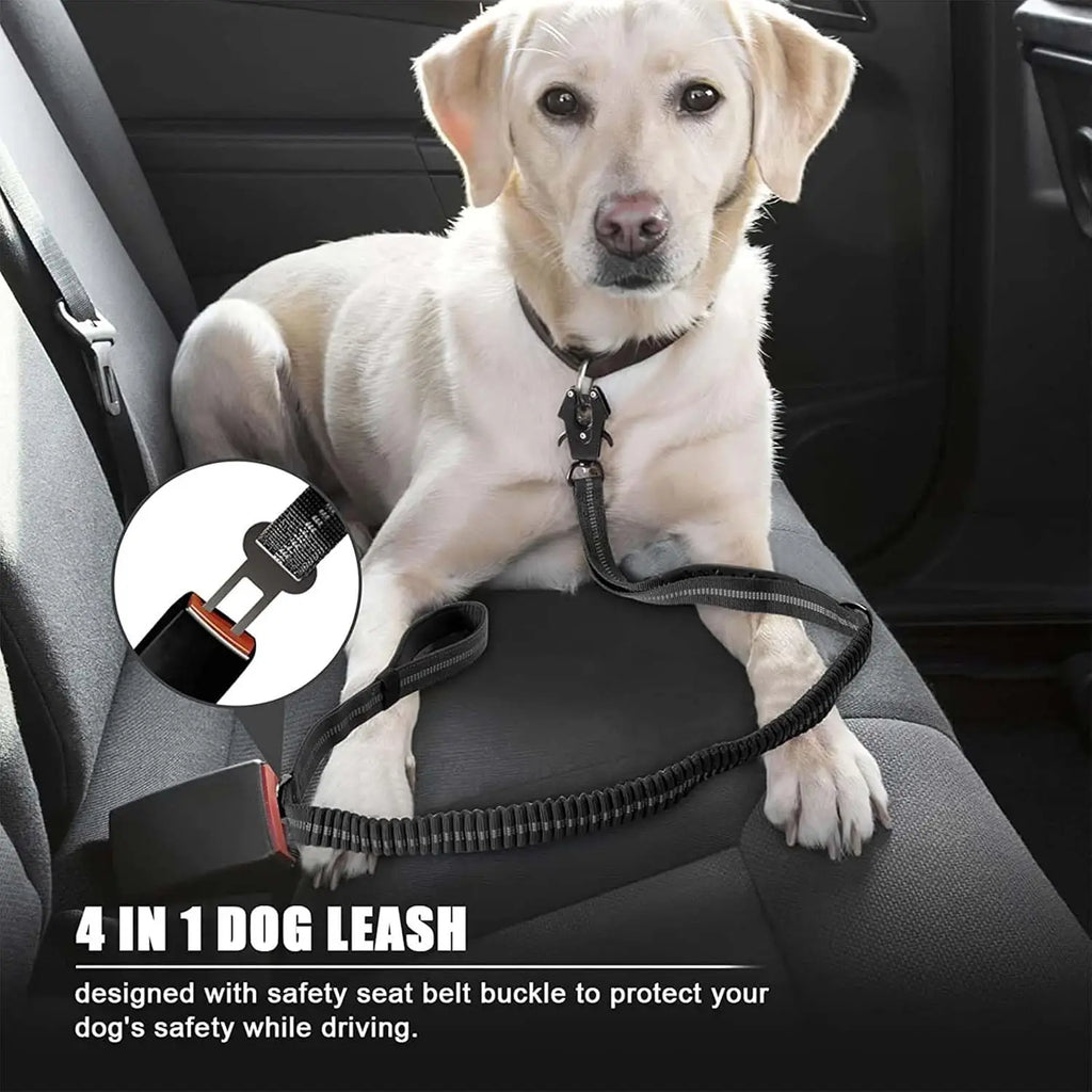 Reflective Pet Leashes With Car Seatbelt