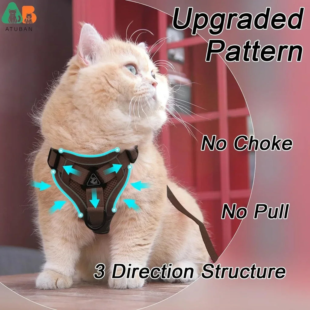 Cat Harness/Leash Set, Adjustable, Reflective