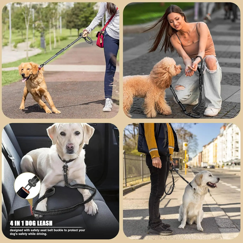 Reflective Pet Leashes With Car Seatbelt