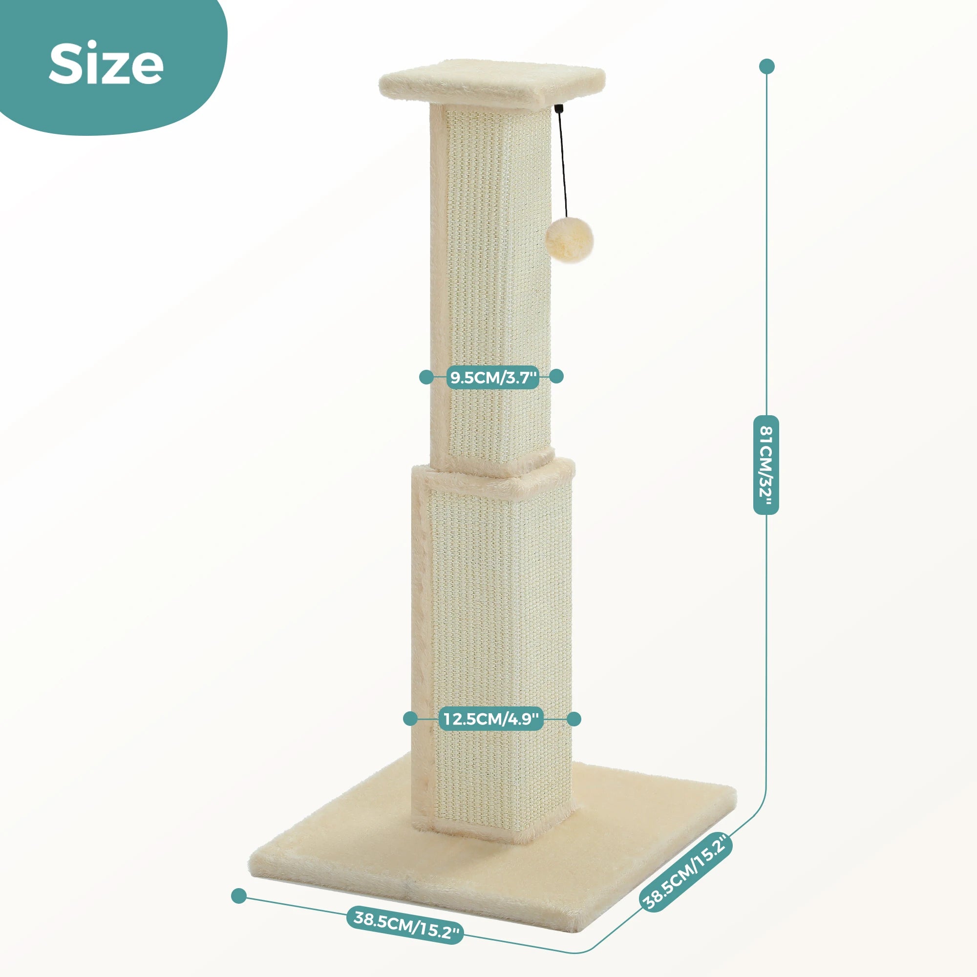 Cat Scratching Post for Cats, Dangling Ball, Cat Toy