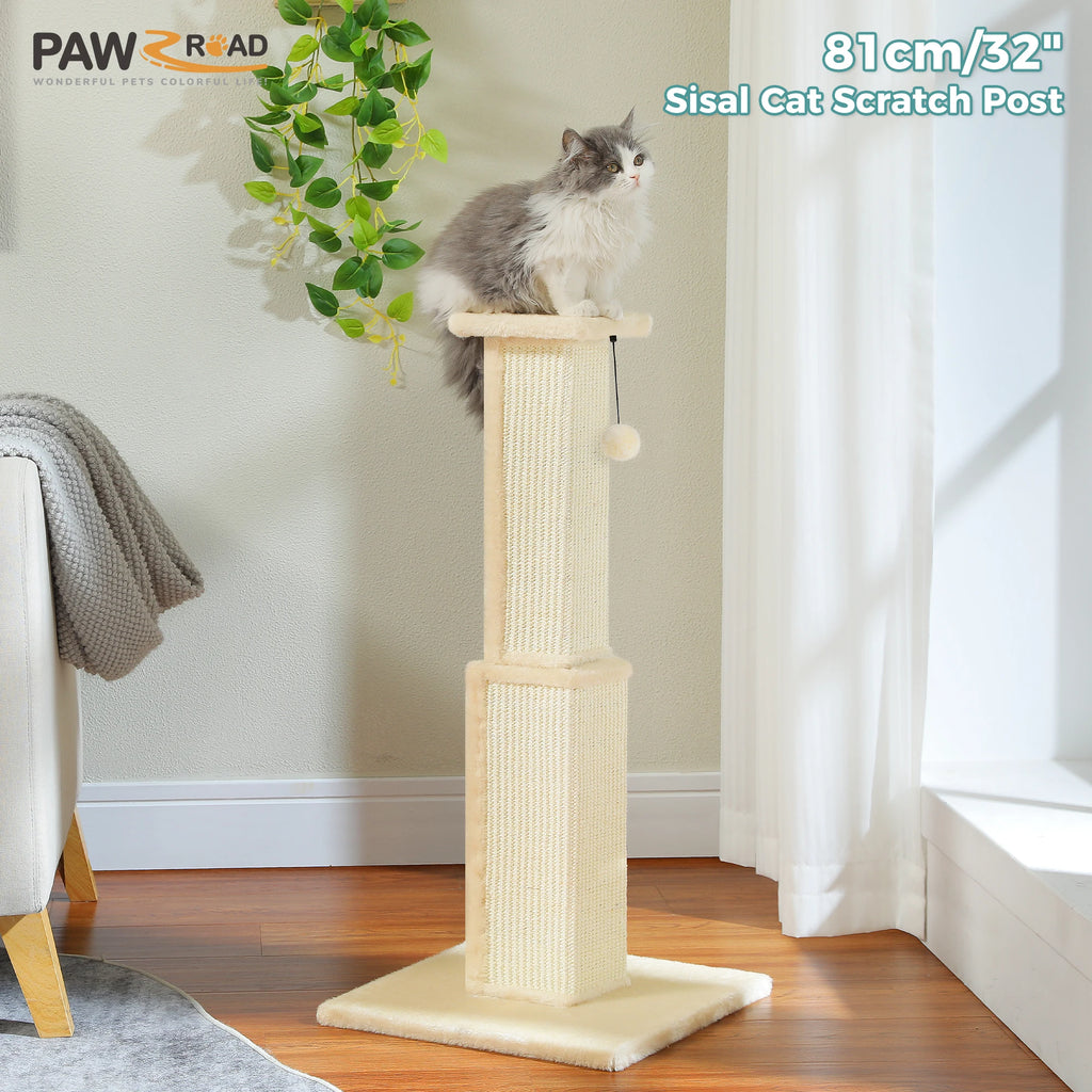 Cat Scratching Post for Cats, Dangling Ball, Cat Toy