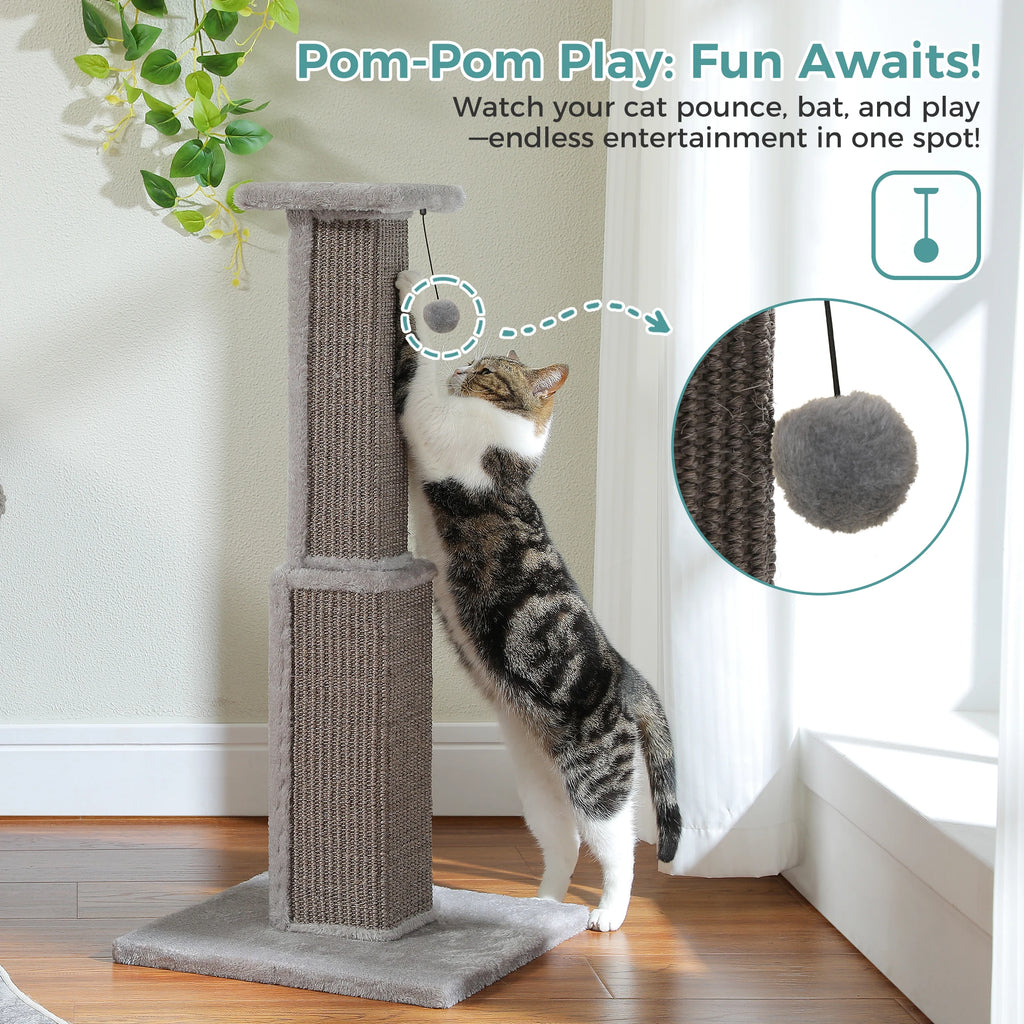 Cat Scratching Post for Cats, Dangling Ball, Cat Toy