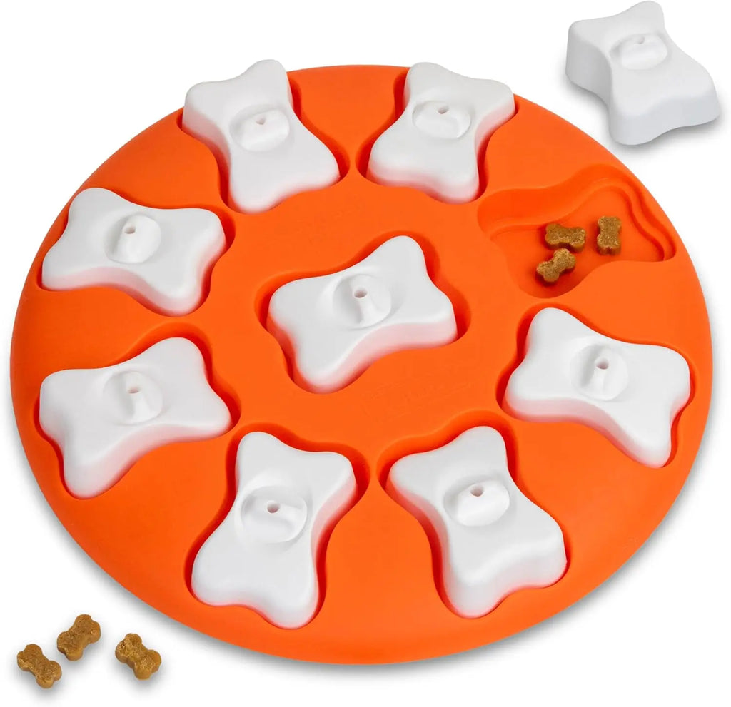 Dog Brick Interactive Treat Puzzle Toy for Mental Stimulation and Skill Development