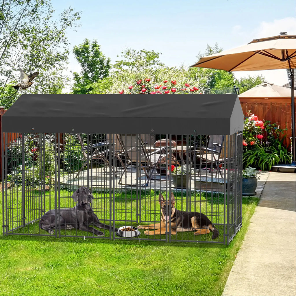 Large Dog Cage, Enclosure, Playpen With Roof, Outdoor Kennel
