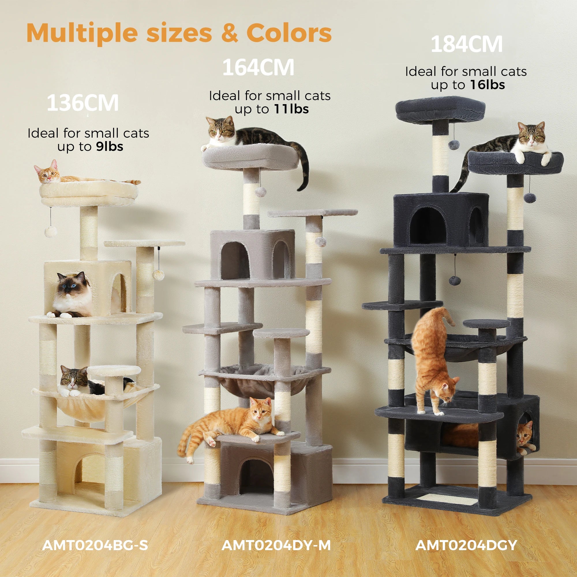 Large Cat Tree, Indoor, Scratching Posts, Perches, And Toys