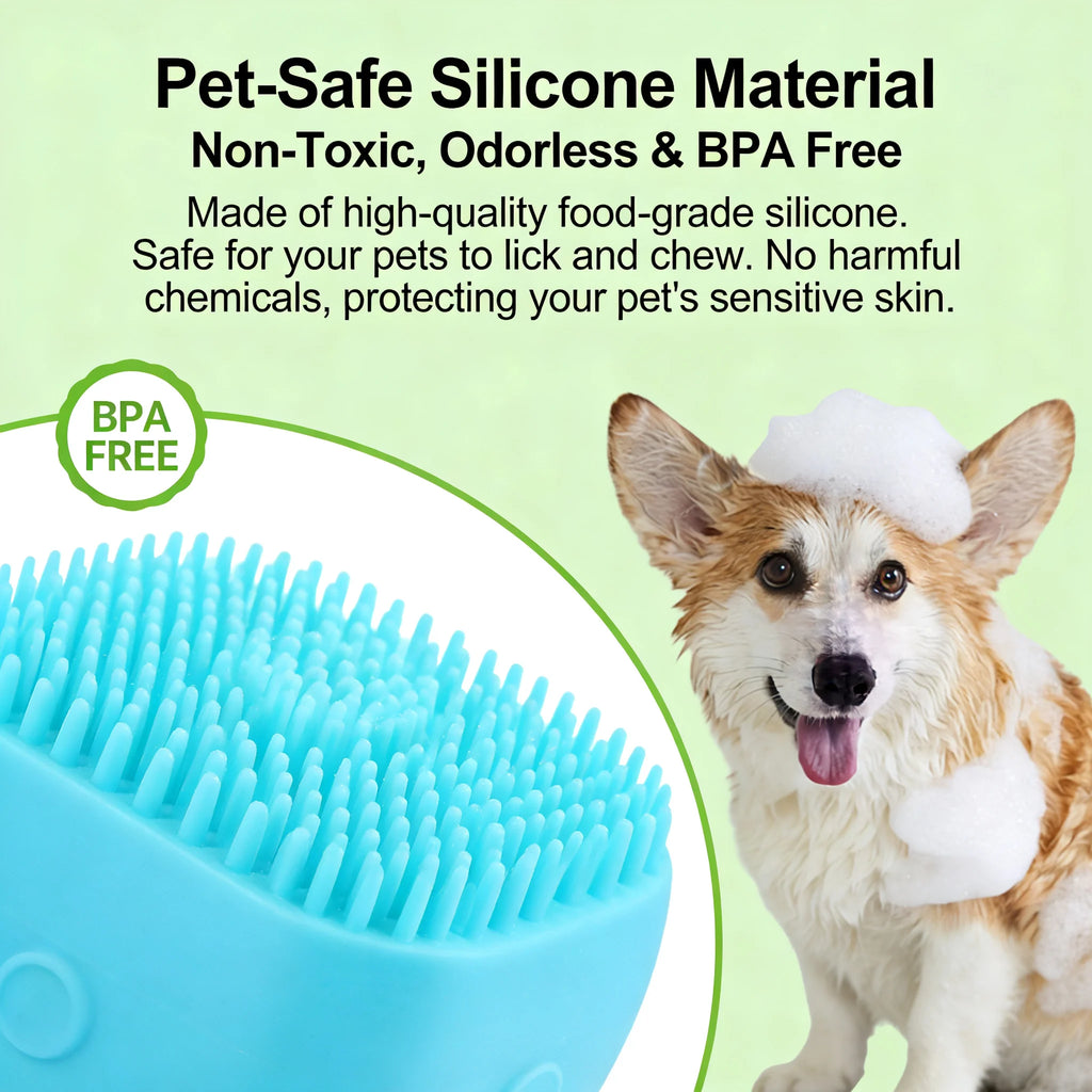 Silicone Bath & Massage Brush With Shampoo Storage