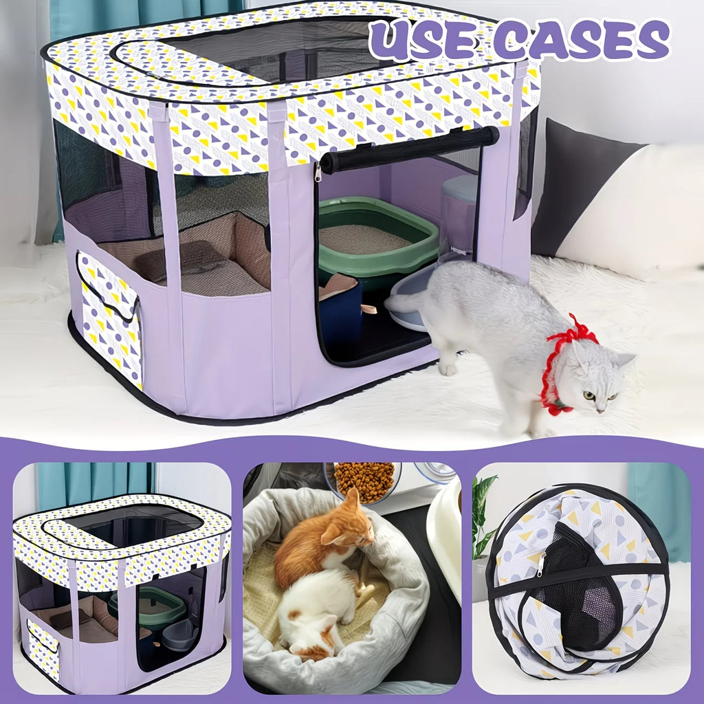 Pet Cage For Dogs & Cats, Playpen, Portable