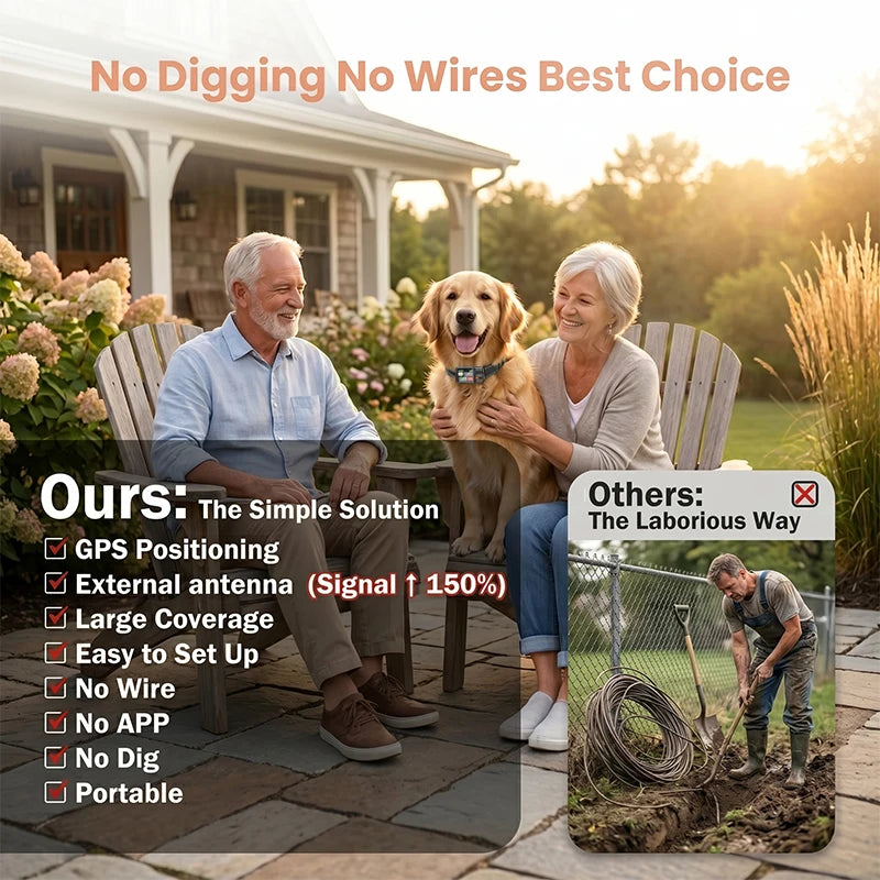 Outdoor GPS Electronic Fence, Waterproof, Wireless, 999 Radius